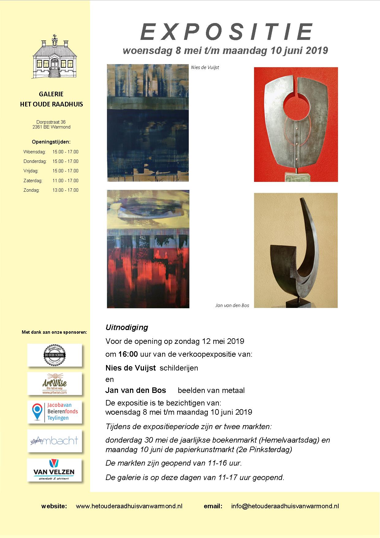 expositie het oude raadhuis Warmond 08 mei t/m 10 juni 2019